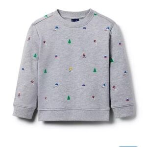 Janie and Jack Grey heather Ski Icon Sweatshirt
